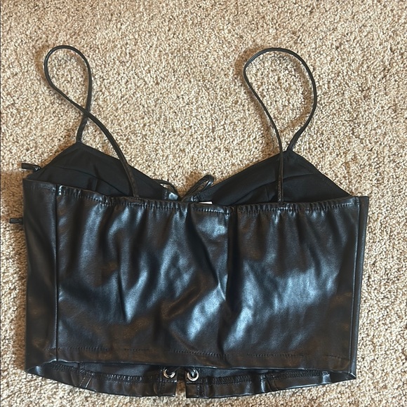 Rue21 Black Faux Leather Bustier - Picture 2 of 5